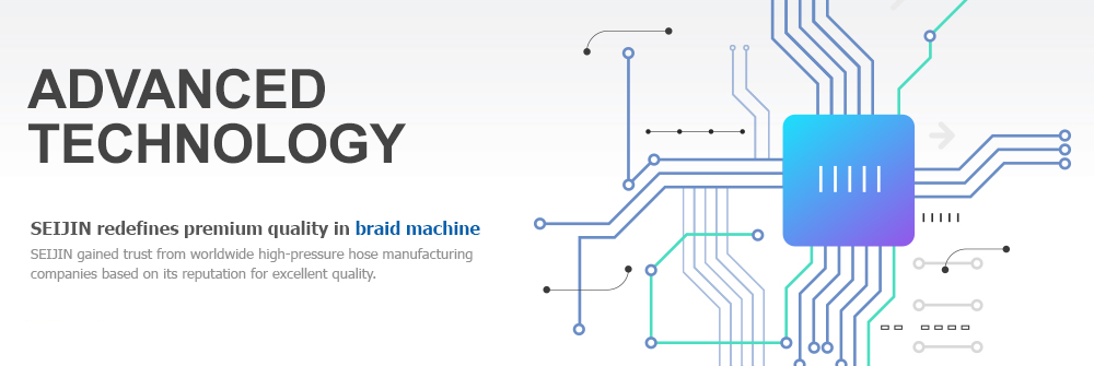 advanced technology SEIJIN redefines premium quality in braid machine SEIJIN gained trust from worldwide high-pressure hose manufacturing companies based on its reputation for excellent quality. 