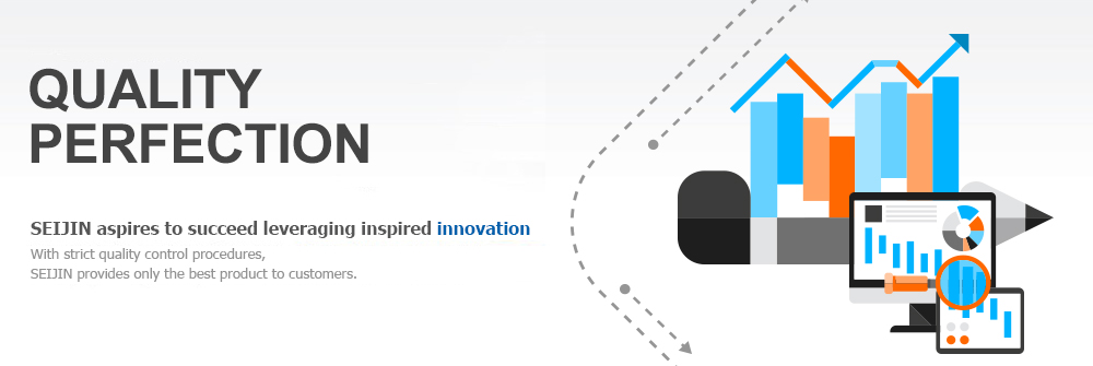 quality perfection Seijin aspires to succeed leveraging inspired innovation With strict quality control procedures,SEIJIN provides only the best product to customers. 